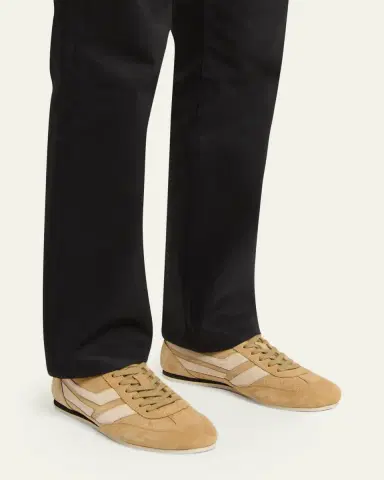 TOM FORD Men's Brook Suede Low-Top Sneakers | Thumbnail 2