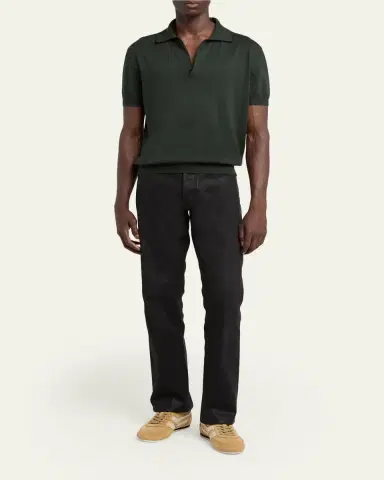 TOM FORD Men's Brook Suede Low-Top Sneakers | Thumbnail 3