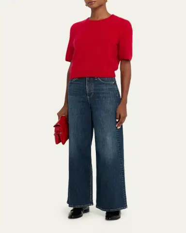 rag & bone Jada Cashmere Short-Sleeve Sweater | Thumbnail 2