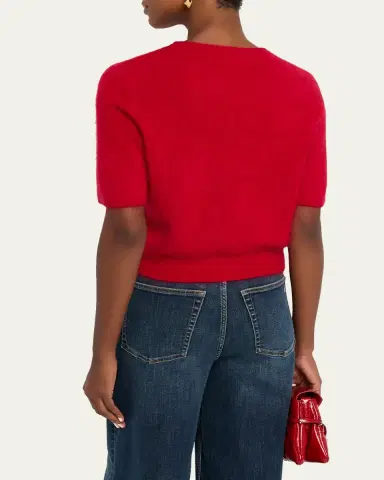 rag & bone Jada Cashmere Short-Sleeve Sweater | Thumbnail 3
