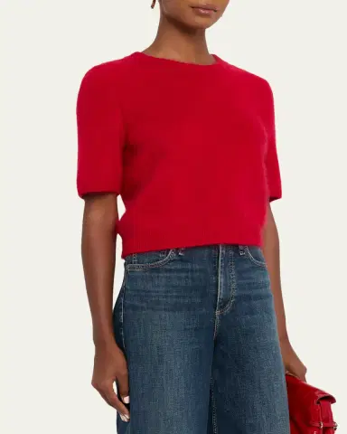 rag & bone Jada Cashmere Short-Sleeve Sweater | Thumbnail 4