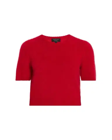 rag & bone Jada Cashmere Short-Sleeve Sweater | Thumbnail 1