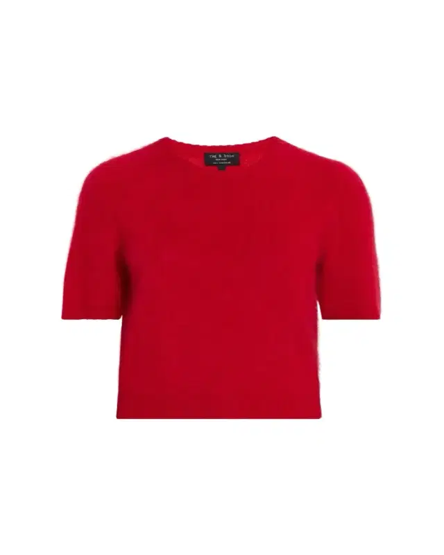 Jada Cashmere Short-Sleeve Sweater