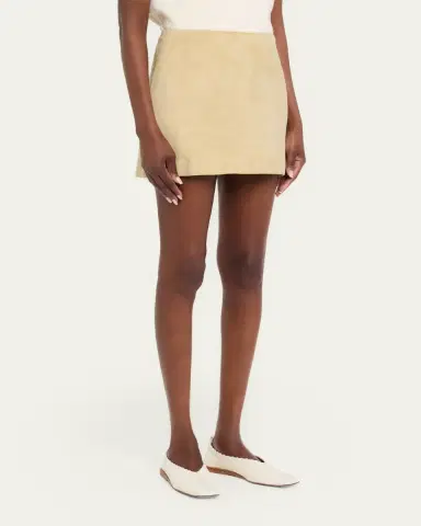 Arma Melody A-Line Suede Mini Skirt | Thumbnail 4 Arma Melody A-Line Suede Mini Skirt | Thumbnail 4
