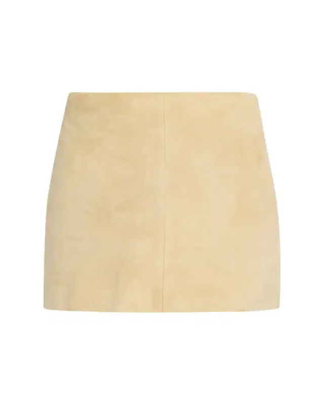 Melody A-Line Suede Mini Skirt