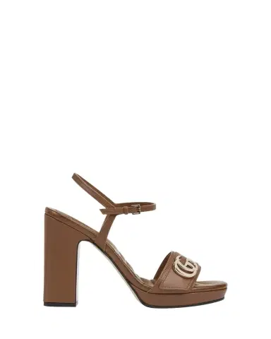 Gucci 95mm GG Marmont Leather Platform Sandals | Thumbnail 1 Gucci 95mm GG Marmont Leather Platform Sandals | Thumbnail 1