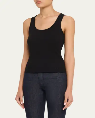 L'AGENCE Adira Scoop-Neck Tank Top | Thumbnail 4