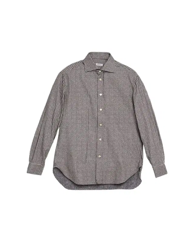 Kiton Men's Cotton Houndstooth Classic-Fit Sport Shirt