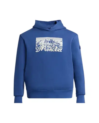 Moncler Men's Chenille Mountain Logo Hoodie | Thumbnail 1 Moncler Men's Chenille Mountain Logo Hoodie | Thumbnail 1