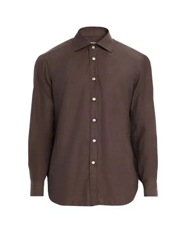 Men's Cotton Micro-Herringbone Sport Shirt