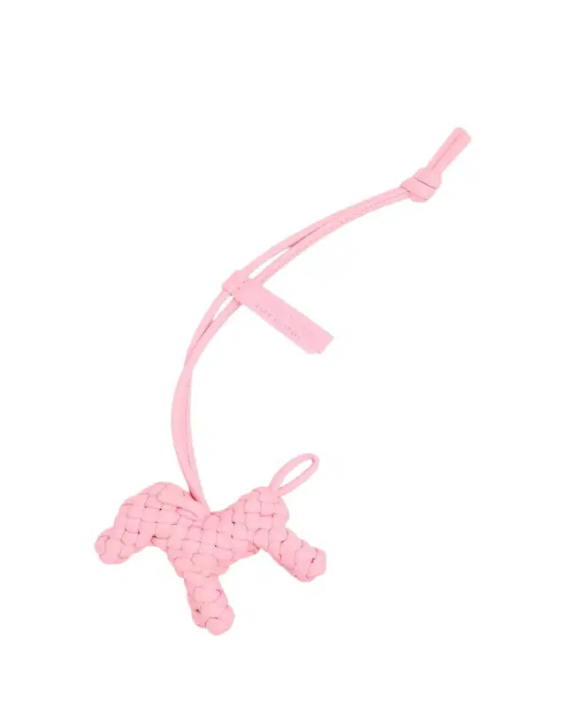 Bottega Veneta Intreccio Nappa Leather Dog Charm