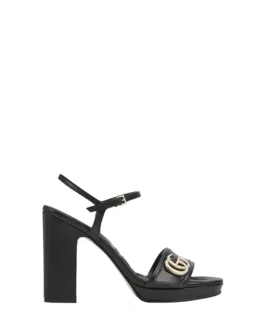 Gucci 95mm GG Marmont Leather Platform Sandals | Thumbnail 1 Gucci 95mm GG Marmont Leather Platform Sandals | Thumbnail 1