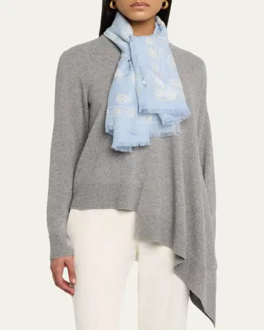 Alexander McQueen Classic Skull Wool Scarf | Thumbnail 3