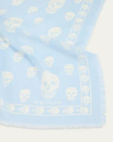 Alexander McQueen Classic Skull Wool Scarf | Thumbnail 4