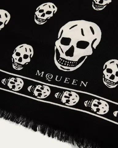Alexander McQueen Classic Skull Wool Scarf | Thumbnail 7