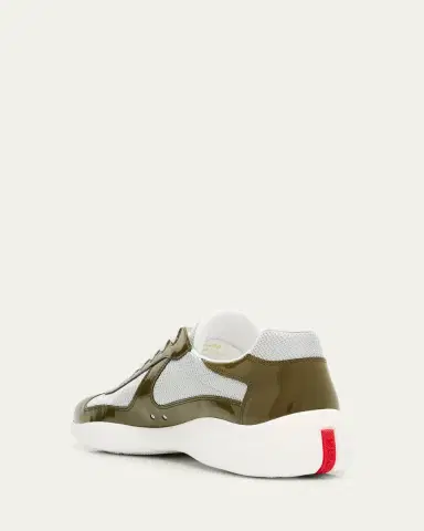 Prada Men's America's Cup Patent Leather Sneakers | Thumbnail 8 Prada Men's America's Cup Patent Leather Sneakers | Thumbnail 8