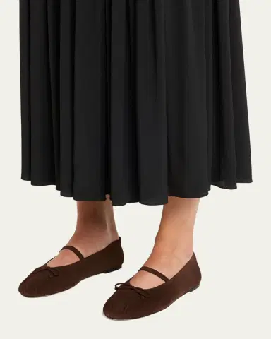 Stuart Weitzman Prima Suede Mary Jane Ballerina Flats | Thumbnail 2 Stuart Weitzman Prima Suede Mary Jane Ballerina Flats | Thumbnail 2