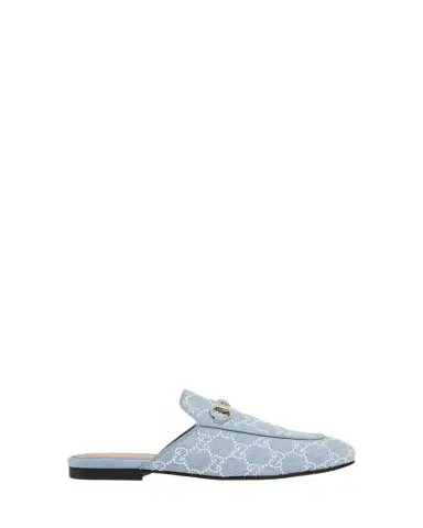 Gucci Princetown Pearly GG Denim Mules | Thumbnail 1