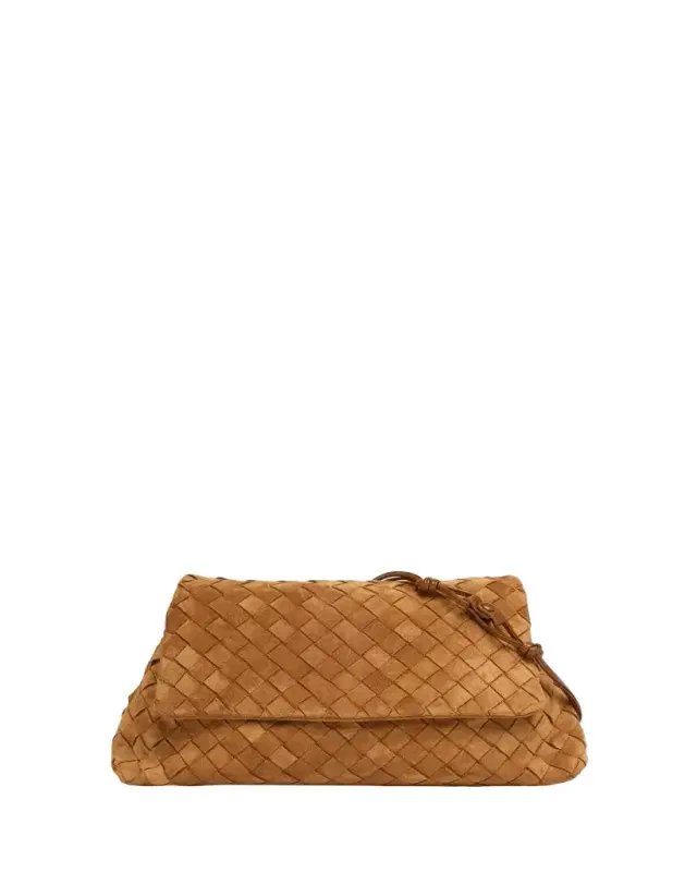 Giorno Suede Drawstring Shoulder Bag