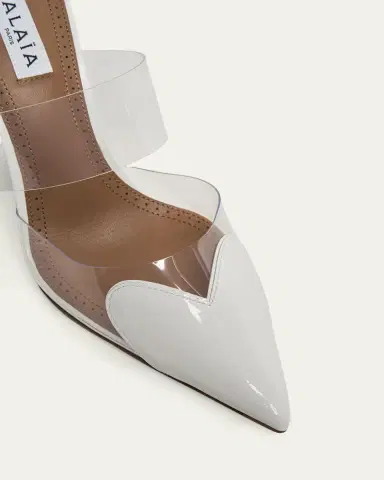 Alaïa 90mm Coeur Heart Clear Wedge Mules | Thumbnail 5 Alaïa 90mm Coeur Heart Clear Wedge Mules | Thumbnail 5