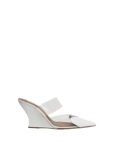 Alaïa 90mm Coeur Heart Clear Wedge Mules | Thumbnail 1 Alaïa 90mm Coeur Heart Clear Wedge Mules | Thumbnail 1