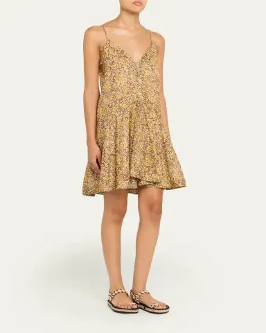 Etoile Isabel Marant Danielle Floral Sleeveless Mini Dress | Thumbnail 4 Etoile Isabel Marant Danielle Floral Sleeveless Mini Dress | Thumbnail 4