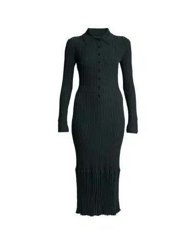 Proenza Schouler Luiza Rib-Knit Long-Sleeve Dress | Thumbnail 1 Proenza Schouler Luiza Rib-Knit Long-Sleeve Dress | Thumbnail 1