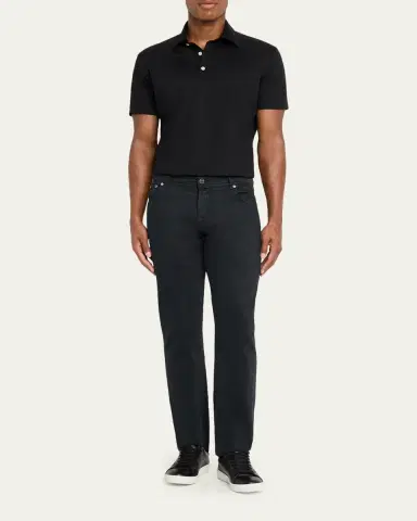 Kiton Men's Cotton Classic-Fit Polo Shirt | Thumbnail 2 Kiton Men's Cotton Classic-Fit Polo Shirt | Thumbnail 2