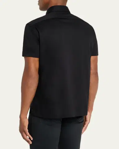 Kiton Men's Cotton Classic-Fit Polo Shirt | Thumbnail 3 Kiton Men's Cotton Classic-Fit Polo Shirt | Thumbnail 3
