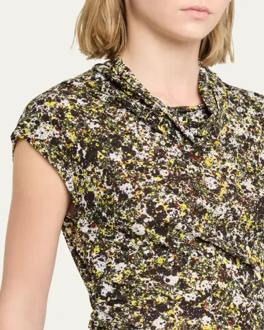 Proenza Schouler Tamara Printed Cowl-Neck Dress | Thumbnail 5 Proenza Schouler Tamara Printed Cowl-Neck Dress | Thumbnail 5