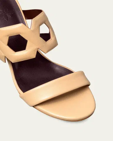 Bougeotte 55mm Leather Link Block-Heel Sandals | Thumbnail 3