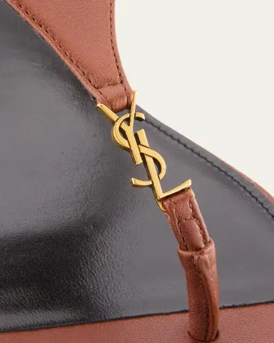 Saint Laurent Cassandra YSL Smooth Leather Sandals | Thumbnail 5 Saint Laurent Cassandra YSL Smooth Leather Sandals | Thumbnail 5