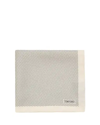 Tom Ford Men's Micro Polka Dot Silk Pocket Square | Thumbnail 1