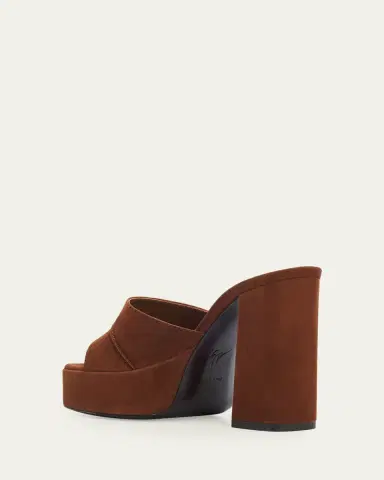 Giuseppe Zanotti 115mm Suede Platform Slide Sandals | Thumbnail 2 Giuseppe Zanotti 115mm Suede Platform Slide Sandals | Thumbnail 2