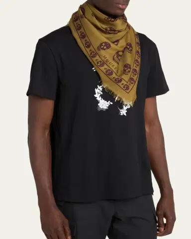 Alexander McQueen Men's Abstract Skull Scarf | Thumbnail 3