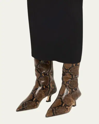 Stuart Weitzman 50mm Vinnie Snake-Printed Leather Knee-High Boots | Thumbnail 3 Stuart Weitzman 50mm Vinnie Snake-Printed Leather Knee-High Boots | Thumbnail 3