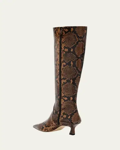 Stuart Weitzman 50mm Vinnie Snake-Printed Leather Knee-High Boots | Thumbnail 4 Stuart Weitzman 50mm Vinnie Snake-Printed Leather Knee-High Boots | Thumbnail 4
