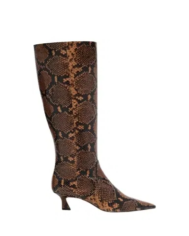 Stuart Weitzman 50mm Vinnie Snake-Printed Leather Knee-High Boots | Thumbnail 1 Stuart Weitzman 50mm Vinnie Snake-Printed Leather Knee-High Boots | Thumbnail 1