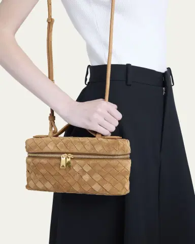 Bottega Veneta Bang Bang Vanity Intrecciato Suede Top-Handle Bag | Thumbnail 2 Bottega Veneta Bang Bang Vanity Intrecciato Suede Top-Handle Bag | Thumbnail 2