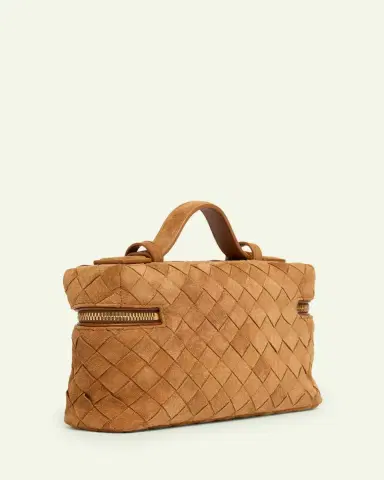 Bottega Veneta Bang Bang Vanity Intrecciato Suede Top-Handle Bag | Thumbnail 3 Bottega Veneta Bang Bang Vanity Intrecciato Suede Top-Handle Bag | Thumbnail 3