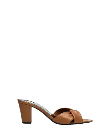 Saint Laurent 75mm Franciane Leather Mule Sandals | Thumbnail 1