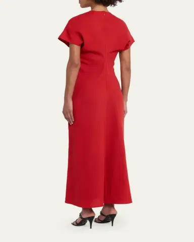 TOTEME Slouch Waist Short-Sleeve Ankle Dress | Thumbnail 3 TOTEME Slouch Waist Short-Sleeve Ankle Dress | Thumbnail 3