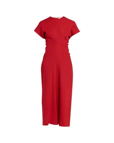 TOTEME Slouch Waist Short-Sleeve Ankle Dress | Thumbnail 1 TOTEME Slouch Waist Short-Sleeve Ankle Dress | Thumbnail 1