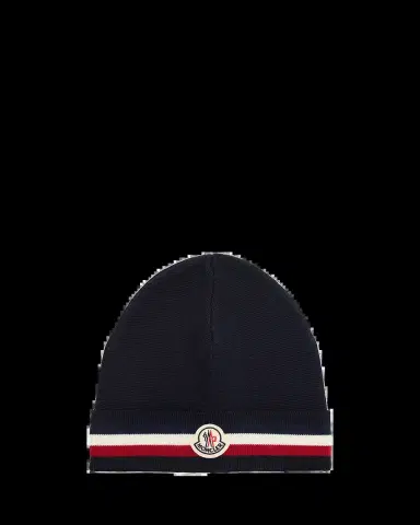 Moncler Men's Wool Tricolor Wool Knit Beanie Hat | Thumbnail 2 Moncler Men's Wool Tricolor Wool Knit Beanie Hat | Thumbnail 2