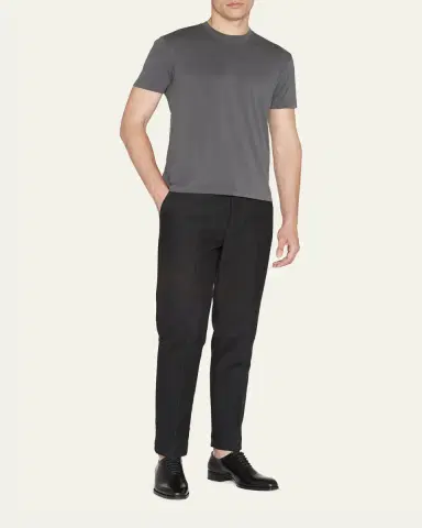Tom Ford Men's Lyocell-Cotton Crewneck T-Shirt | Thumbnail 2
