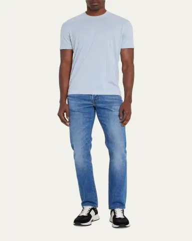 Tom Ford Men's Lyocell-Cotton Crewneck T-Shirt | Thumbnail 14