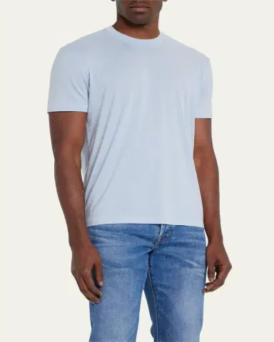 Tom Ford Men's Lyocell-Cotton Crewneck T-Shirt | Thumbnail 16