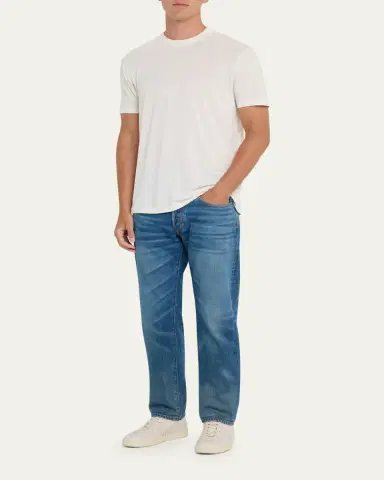 Tom Ford Men's Lyocell-Cotton Crewneck T-Shirt | Thumbnail 6