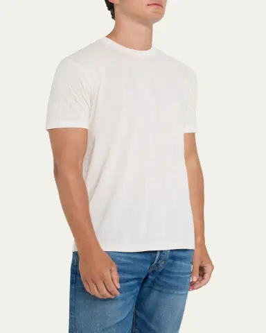 Tom Ford Men's Lyocell-Cotton Crewneck T-Shirt | Thumbnail 8