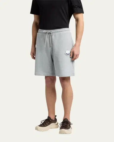 Moncler Men's Cotton Drawstring Shorts | Thumbnail 4